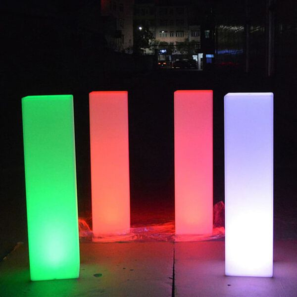 Eurotrail L&aacute;mpara LED de suelo recargable cuadrada 80 cm