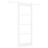 vidaXL Puerta Corredera 83 x 211 cm Madera de pino maciza y vidrio