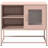 vidaXL Mueble para TV de acero rosa 68x39x60,5 cm