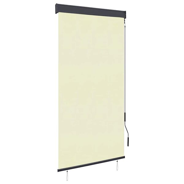 vidaXL Estor enrollable de exterior color crema 80x250 cm