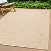 vidaXL Alfombra ZIZUR apariencia yute interior exterior beige 80x250cm