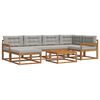 vidaXL Conjunto de sof&aacute;s de exterior 7 pcs Gris Natural y Claro