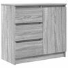 vidaXL Aparador con caj&oacute;n gris Sonoma 71x35x65 cm madera de ingenier&iacute;a