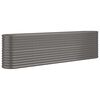 vidaXL Jardinera arriate acero galvanizado gris 260x40x68 cm