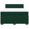 vidaXL Cama box spring con colch&oacute;n terciopelo verde oscuro 160x200 cm