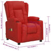 vidaXL Sill&oacute;n de masaje el&eacute;ctrico cuero sint&eacute;tico rojo tinto