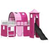 vidaXL Cama litera para ni&ntilde;os Liso Blanco y Rosa 80 x 200 cm Metal