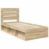 vidaXL Estructura de cama con cabecera Roble Sonoma 75 x 190 cm
