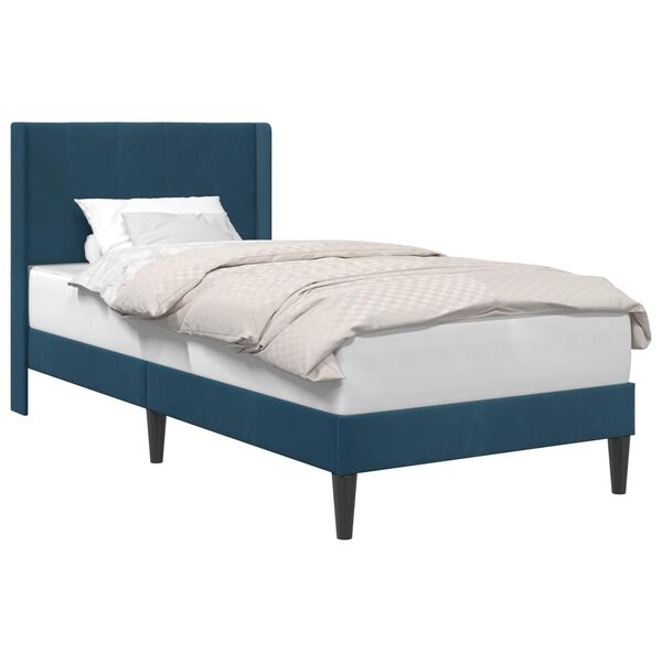 vidaXL Estructura de cama con cabecera Azul 80 x 200 cm Terciopelo