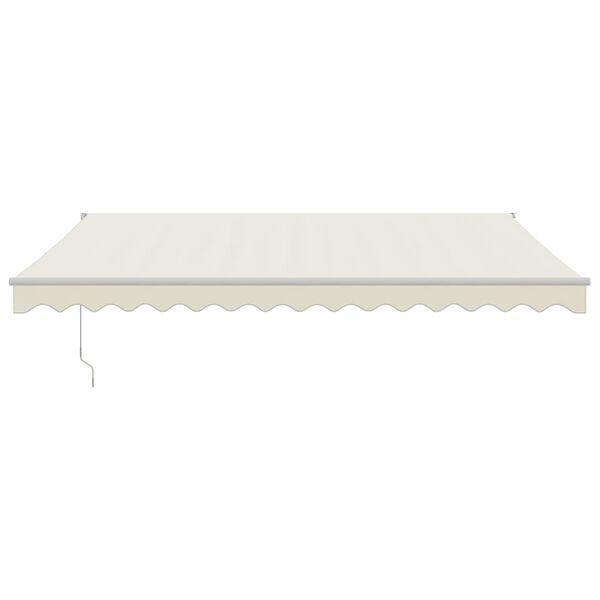 vidaXL Toldo retr&aacute;ctil aluminio y tela color crema 4,5x3 m