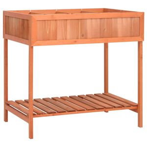 vidaXL Jardinera huerto madera maciza de abeto 80x60x80 cm