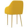 vidaXL Sillas de comedor 6 unidades terciopelo amarillo