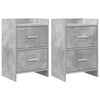vidaXL Mesas de noche 2 pcs Gris Hormig&oacute;n 40 x 30 x 60 cm