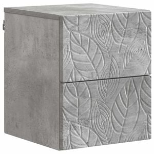 vidaXL Mesita de Noche de Pared Gris Hormig&oacute;n 34,5 x 33 x 40 cm