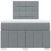 vidaXL Cama box spring con colch&oacute;n tela gris claro 120x190 cm