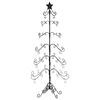 vidaXL &Aacute;rbol de Navidad para decoraci&oacute;n metal negro 180 cm