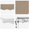 vidaXL Toldo Retr&aacute;ctil Manual Beige 450 x 300 cm tela