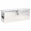 vidaXL Caja de almacenaje de aluminio plateado 60x23,5x23 cm