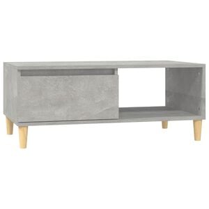 vidaXL Mesa de centro madera contrachapada gris hormig&oacute;n 90x50x36,5 cm
