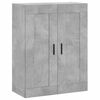 vidaXL Aparador alto madera contrachapada gris hormig&oacute;n 69,5x34x180 cm