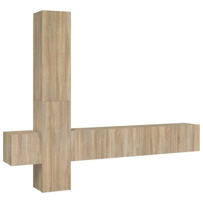 vidaXL Set de muebles para TV 5 pzas madera contrachapada roble Sonoma