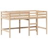 vidaXL Cama alta con escalera y techo madera maciza de pino 80x200 cm