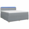 vidaXL Cama box spring con colch&oacute;n Gris Claro 160 x 200 cm Tela