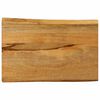 vidaXL Tablero de mesa borde natural madera maciza mango 60x40x3,8 cm