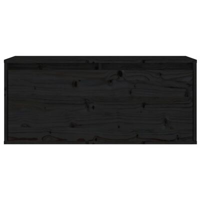 vidaXL Muebles para TV 4 piezas madera maciza de pino negro