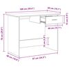 vidaXL Escritorio madera contrachapada roble ahumado 100x50x76 cm