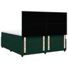 vidaXL Cama box spring con colch&oacute;n terciopelo verde oscuro 180x200 cm