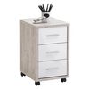 FMD Cajonera m&oacute;vil color roble arena y blanco brillante