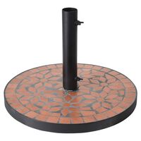 ProGarden Base de sombrilla Mosaico diseño Terra negro y naranja