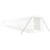 vidaXL Invernadero con estructura de acero blanco 32 m&sup2; 16x2x2 m