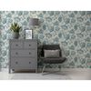 DUTCH WALLCOVERINGS Papel pintado Krisha blanco y azul