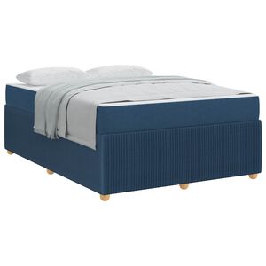 vidaXL Estructura de cama con colch&oacute;n Azul 160 x 200 cm tela
