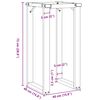vidaXL Patas de mesa de comedor estructura O acero 40x40x73 cm