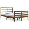 vidaXL Estructura cama sin colch&oacute;n madera pino marr&oacute;n miel 120x200 cm