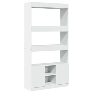 vidaXL Aparador alto madera de ingenier&iacute;a blanco 92x33x180 cm