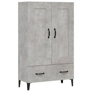 vidaXL Aparador de madera contrachapada gris hormig&oacute;n 70x31x115 cm