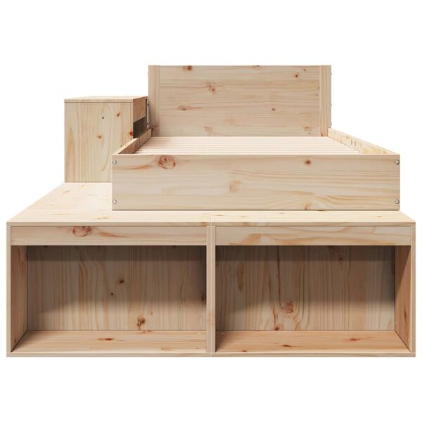 vidaXL Estructura de cama sin colch&oacute;n madera maciza pino 75x190 cm