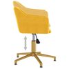 vidaXL Sillas de comedor giratorias 4 unidades terciopelo amarillo