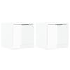 vidaXL Mesitas de noche 2 uds color blanco brillante 40x39x40 cm