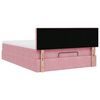 vidaXL Estructura cama otomana con colch&oacute;n terciopelo rosa 140x190 cm