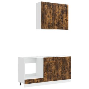 vidaXL Unidad de cocina KALMAR 5 uds. Roble Ahumado