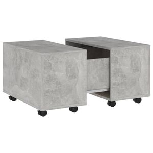 vidaXL Mesa de centro madera contrachapada gris hormig&oacute;n 60x60x38 cm