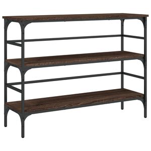 vidaXL Mesa consola madera de ingenier&iacute;a marr&oacute;n roble 100x32x75 cm