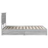 vidaXL Cama con almacenamiento con cabecera Gris Sonoma 135 x 190 cm