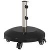 vidaXL Base de Parasol de Granito con Ruedas para Poste de 40-50 mm
