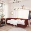 vidaXL Sof&aacute; cama con colch&oacute;n USB de tela rojo vino tinto 90x200 cm